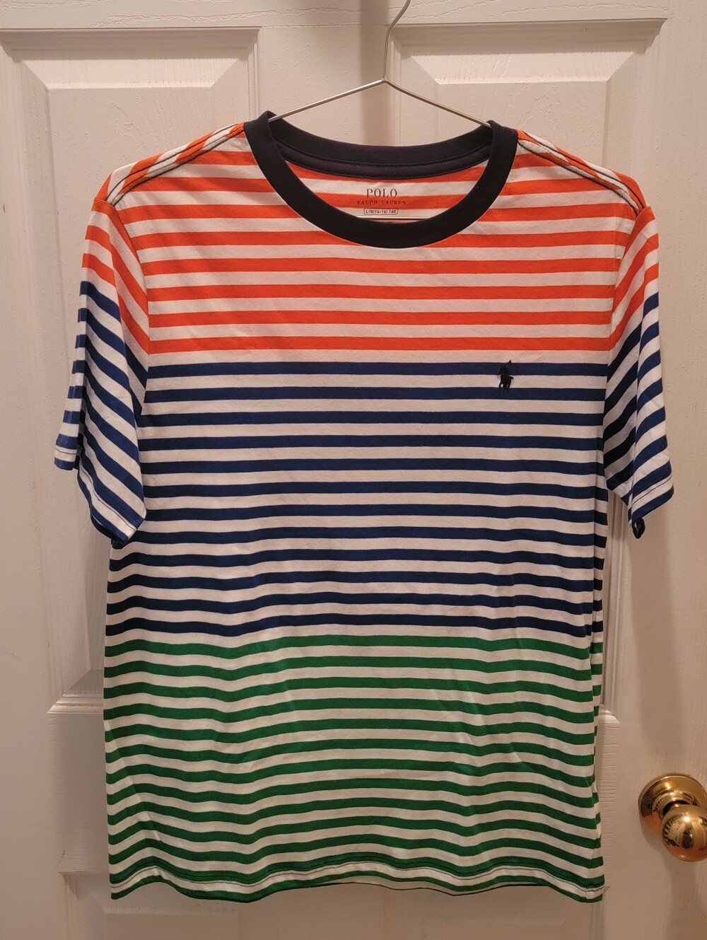 Lot of 2 Boys Polo Ralph Lauren Short Sleeve Crewneck T-Shirts - Size L (14/16)